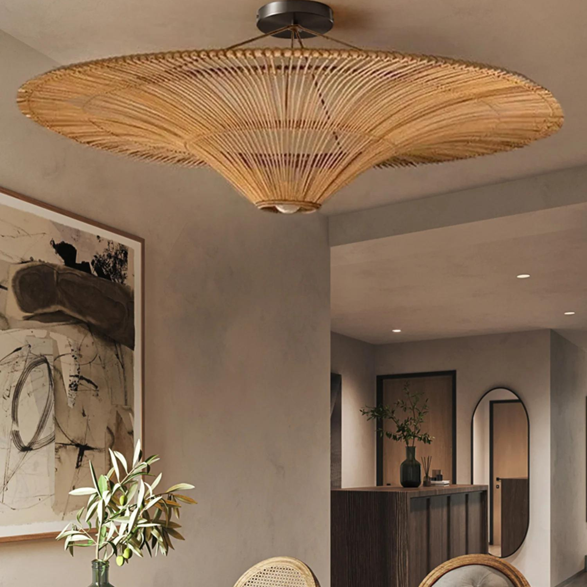 Cane Pendant Lamp | Cane Ceiling Lamp LP-14